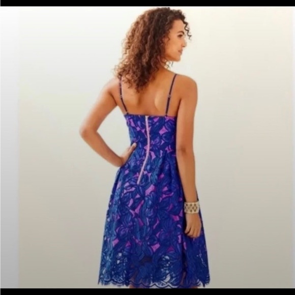 NWT Lilly Pulitzer Camella Orchid Lace A Line Dress - Picture 11 of 12